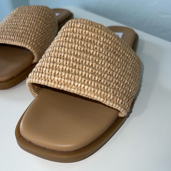 Steven Madden Raffia Slide Sandals - Picture 5 of 6